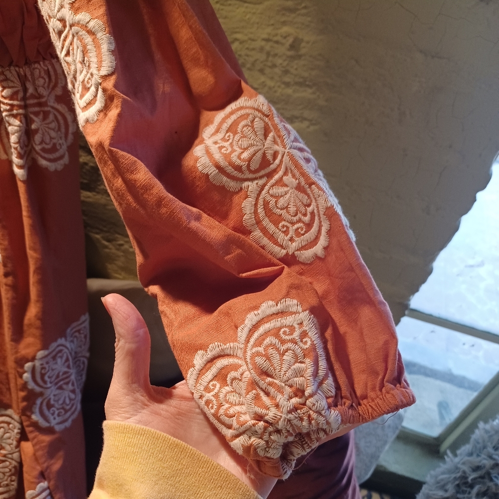 NEW! Ciebon Cotton Embroidered  Patterned Dress - Picture 4 of 7